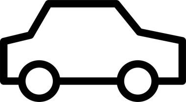araba taşıma aracı simgesi ana hat biçiminde
