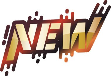 yeni etiket vektör illüstrasyonu