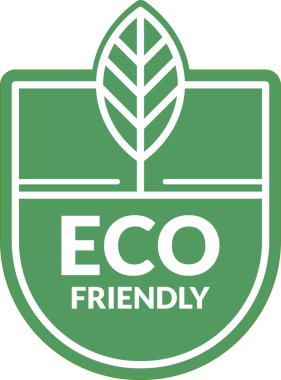 Çevre dostu rozet, vektör illüstrasyon