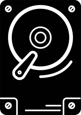 Hard Disk Simgesi, Hdd İşareti, Vektör İllüstrasyonu