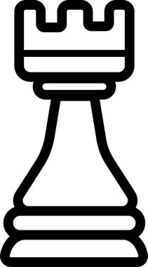 Satranç simgesi, basit vektör illüstrasyonu