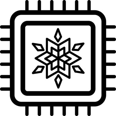 Kar Tanesi düz simgesi, vektör illüstrasyonu