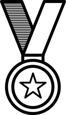 Madalya ikonu, ödül ikonu, modern vektör illüstrasyonu 