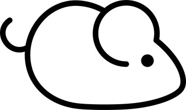 Taslak biçimdeki fare hayvan simgesi, vektör illüstrasyonuName