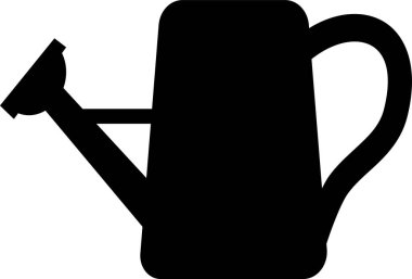 Siyah siluet sulama beyaz arkaplan izole edebilir