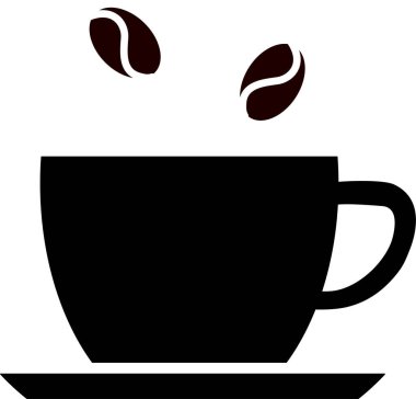 Bir fincan sıcak kahve, yararlı modern vektör simgesi