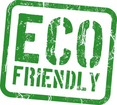 Çevre dostu grunge pul vektör çizimi