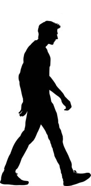 Yalnız yürüyen bir adamın silueti.