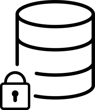 veritabanı veri simgesi ana hat biçiminde