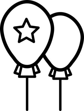 Balonlar. Web simgesi basit illüstrasyon 