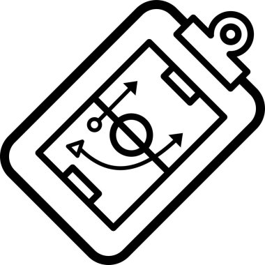 Spor stratejisi panosu taktik futbol planını gösteriyor