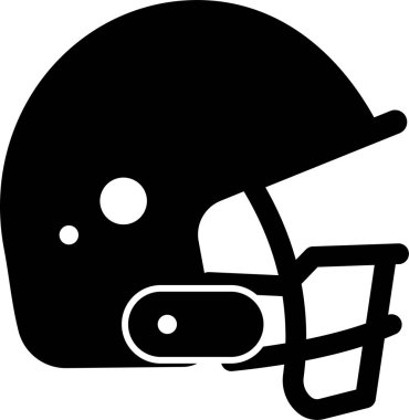 düz futbol kaskı vektör simgesi