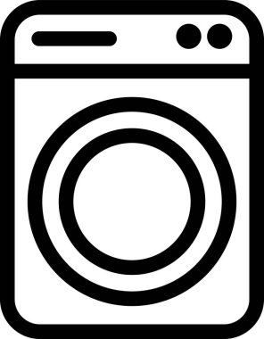 Çamaşır. Web simgesi basit illüstrasyon