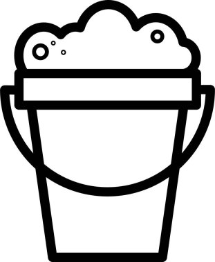 Taslak biçiminde kova yassı simge