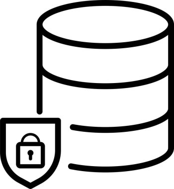 veritabanı sunucu simgesi ana hat biçiminde