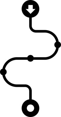 rota navigasyonu, konum GPS simgesi, vektör çizimi