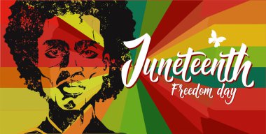 Haziranın Özgürlük Günü Sancağı. Renkli Vektör İllüstrasyonu