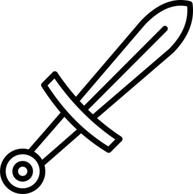 Kılıç. Web simgesi basit tasarım