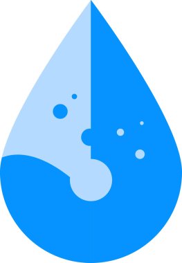 Basit su damlası simgesi, vektör tasarımı