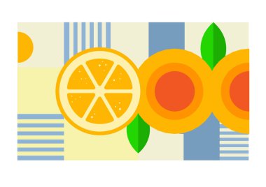 yaz meyve afişi, basit vektör resmi