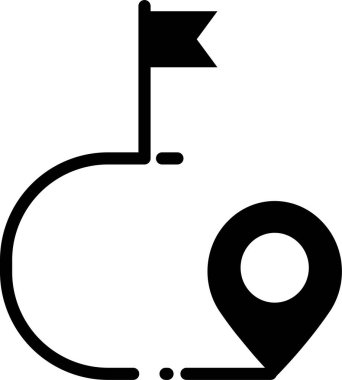 konum haritası gezinme simgesi ana hat biçiminde