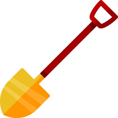 Beyaz arkaplanda kürek vektör çizimi