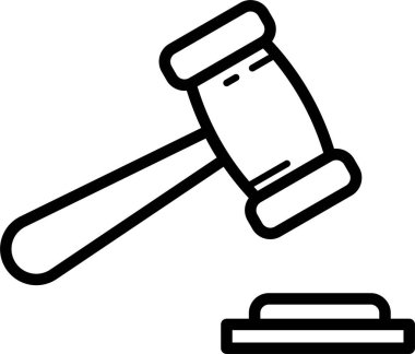 Çekiç. Web simgesi basit illüstrasyon