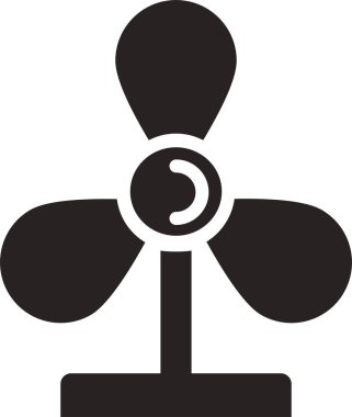 Elektrikli fan simge vektör çizim