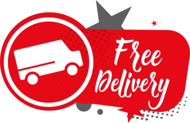 Basit teslimat kamyonunun vektör çizimi