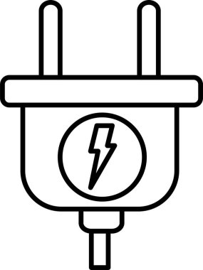 Elektrik soketi simgesi. Web tasarımı için özet simgesi
