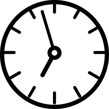 Basit saat simgesi vektör illüstrasyonu