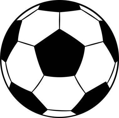 futbol topu web simgesi basit vektör illüstrasyonu