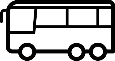 Otobüs. Web simgesi basit illüstrasyon