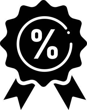 indirimli web simgesi basit vektör illüstrasyonu