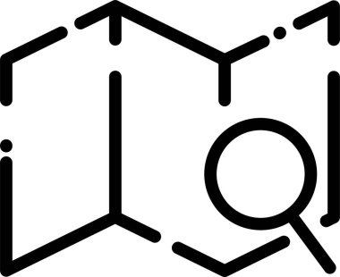 Kimyasal formül simgesi, basit vektör illüstrasyonu