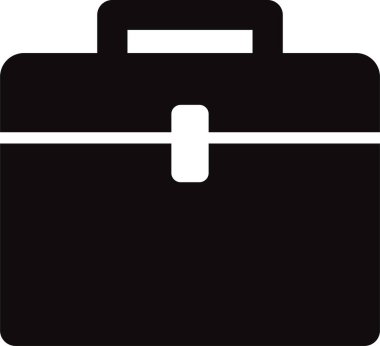 evrak çantası vektör simgesi basit düz illüstrasyon