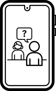 Müşteri servisi. Basit simge tasarımı