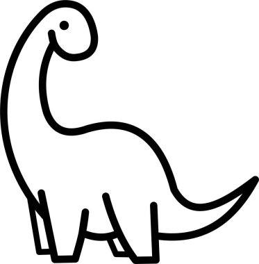 Dinozor. Web simgesi basit illüstrasyon