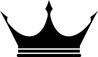 beyaz arkaplanda taç simgesi tasarımı