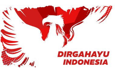 Endonezya fikir günü afişi, vektör illüstrasyonu. 17 Ağustos