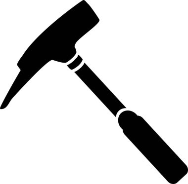 Kürek inşaat aracı simgesi katı biçiminde