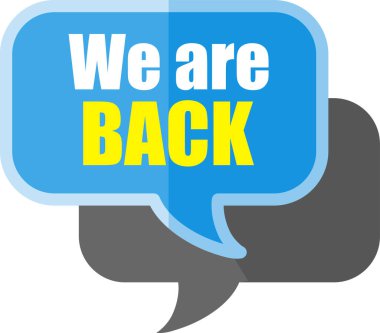 Biz sırt çıkartması vektör illüstrasyonuyuz.