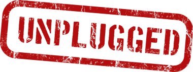 fişi çekilmiş grunge pul vektör çizimi