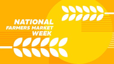 ABD 'de Ulusal Çiftçiler Haftası' nın vektör illüstrasyonu