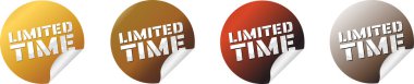 sınırlı zaman etiketi vektör illüstrasyonu