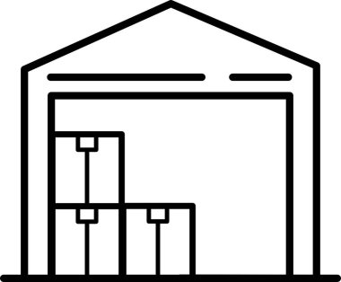 dağıtım paketi lojistik simgesi, vektör illüstrasyonu