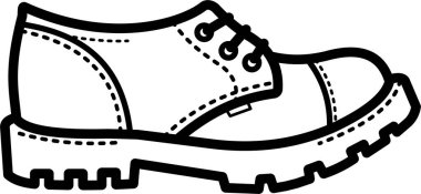 Ayakkabı ağı simgesi, erkek ayakkabısı işareti, basit illüstrasyon