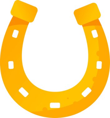 Beyaz Arkaplanda At Nalı Simgesi Vektör İllüstrasyonu 