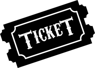 bilet etiketi vektör illüstrasyonu