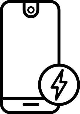 Beyaz arka plan üzerinde vektör illüstrasyon izole modern smartphone simgesi